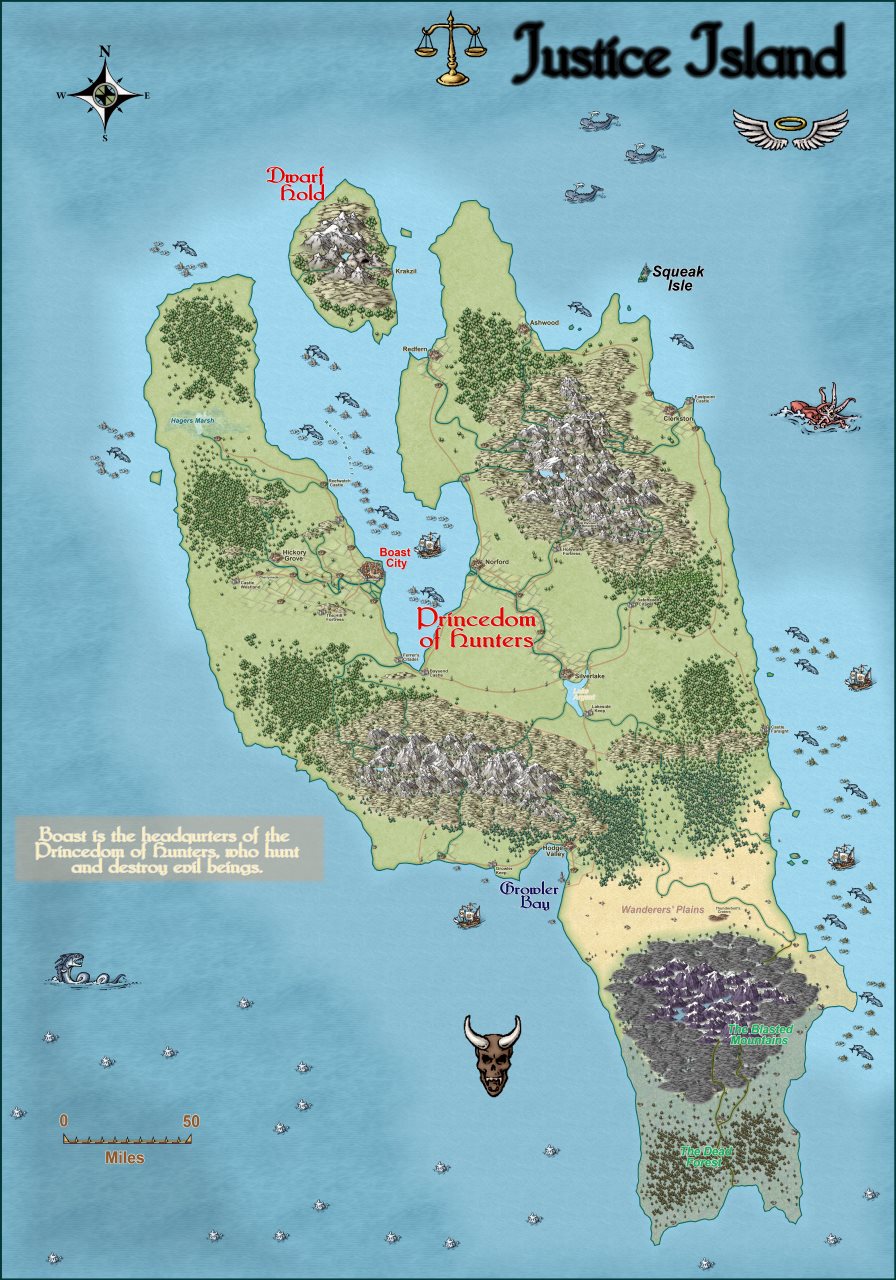 Nibirum Map: justice island by Quenten Walker