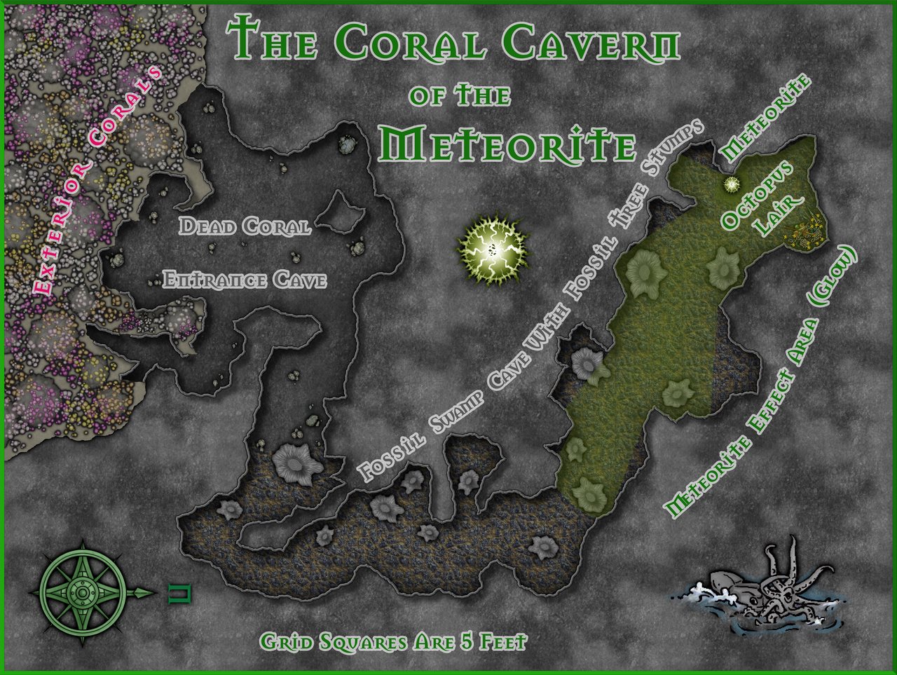 Nibirum Map: meteorite coral cavern by Wyvern