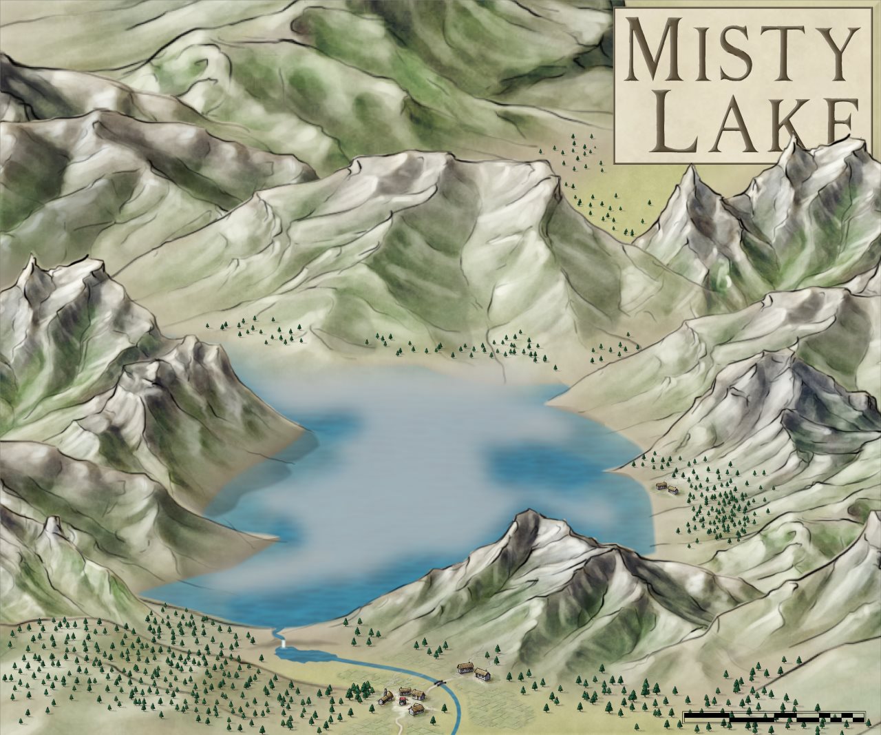 Nibirum Map: misty lake by HadrianVI