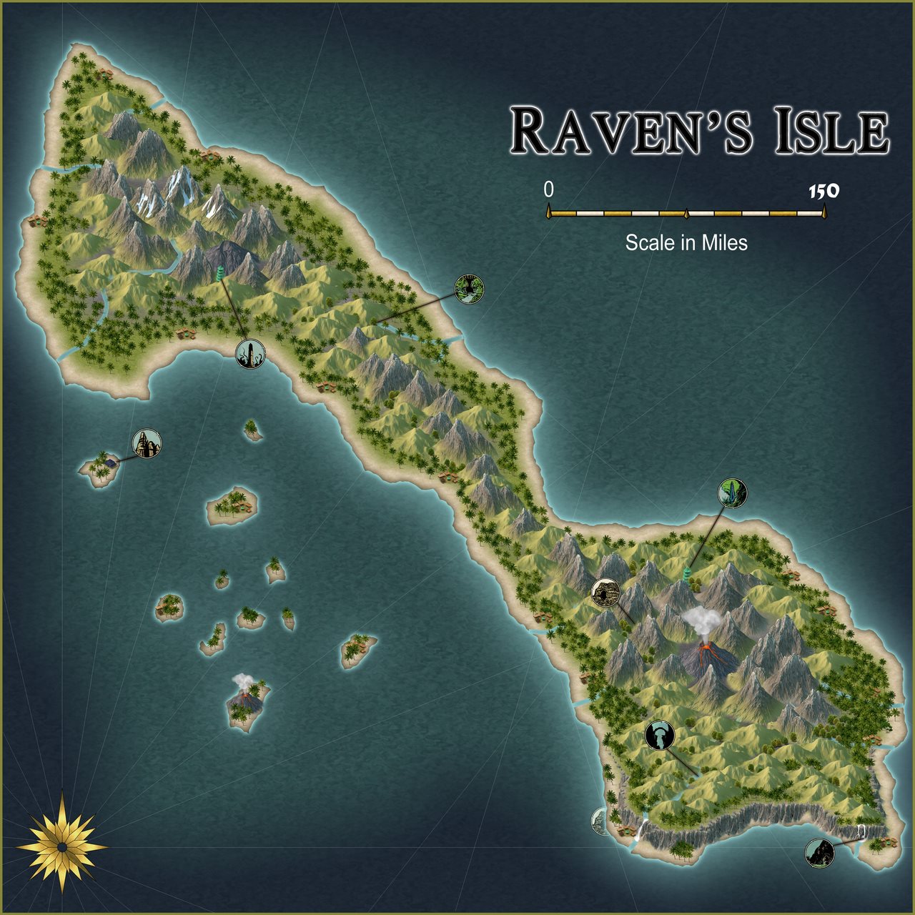 Nibirum Map: ravens isle by Ziggycan