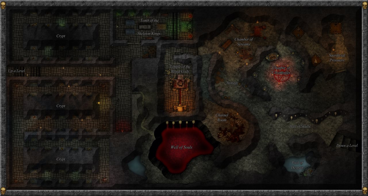 Nibirum Map: temple of the unholy dungeon level 12 - well of souls by Shessar