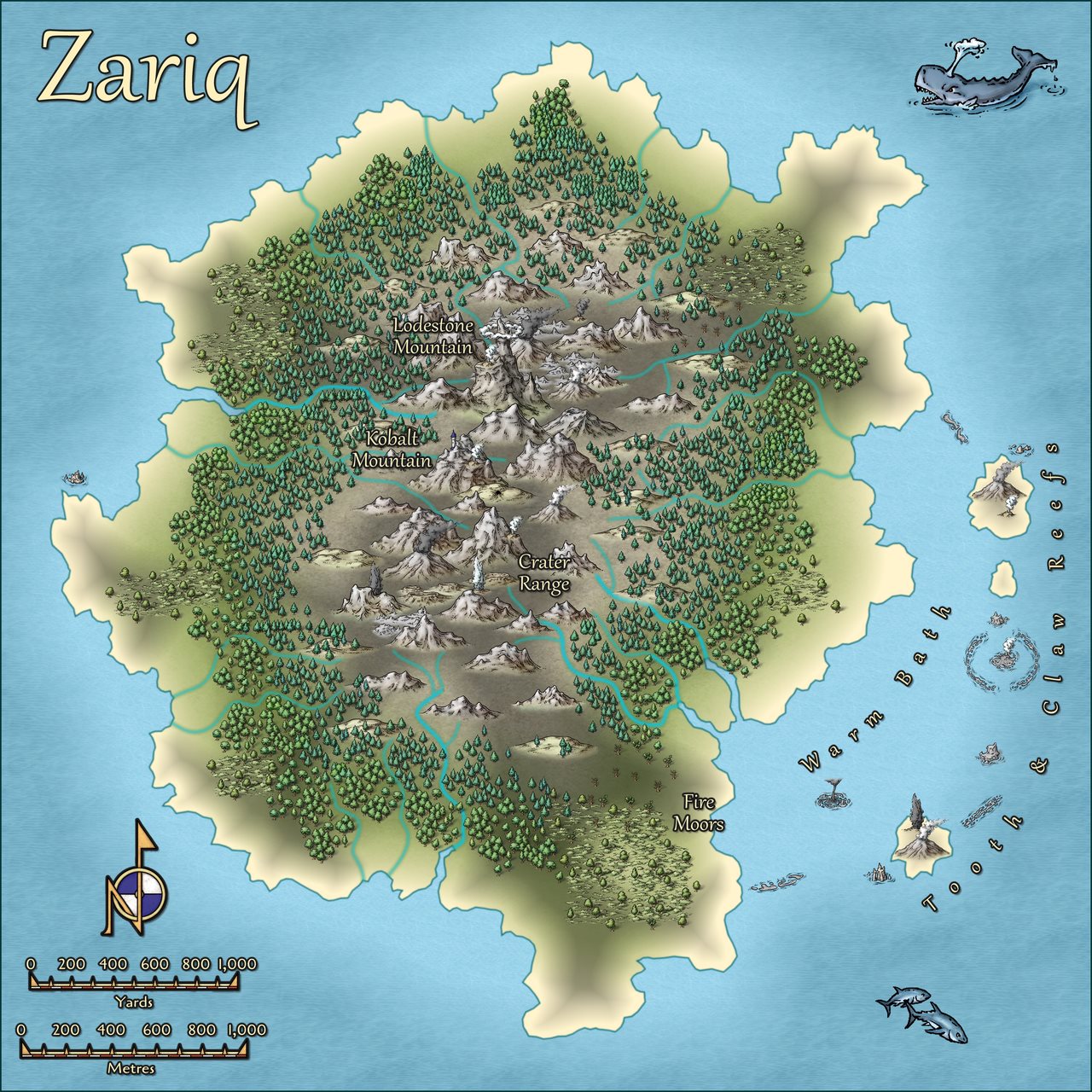 Nibirum Map: the isle of zariq by Wyvern