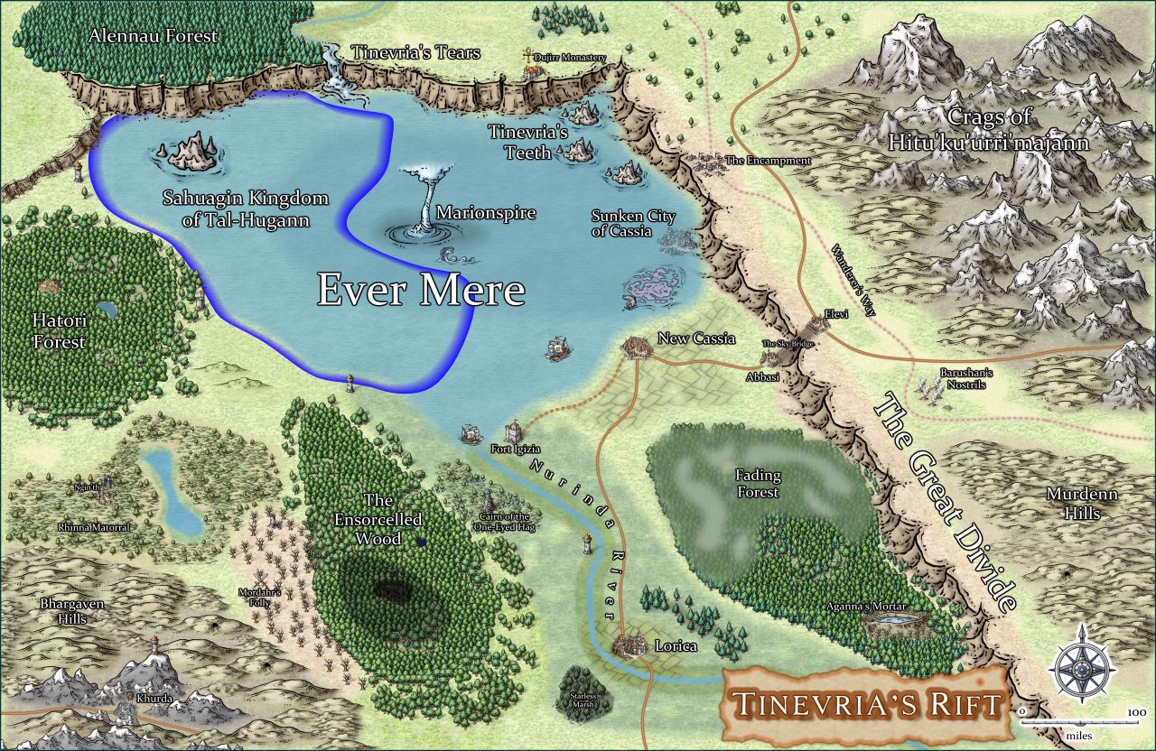 Nibirum Map: tinevria's rift by Ari Gilder