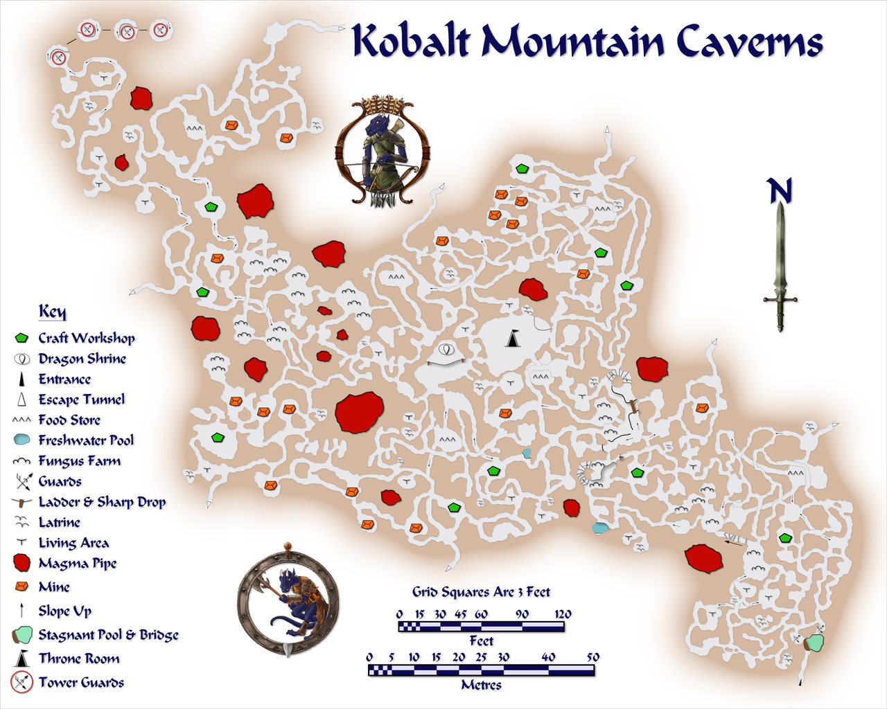 Nibirum Map: zariq - kobalt mountain caverns by Wyvern