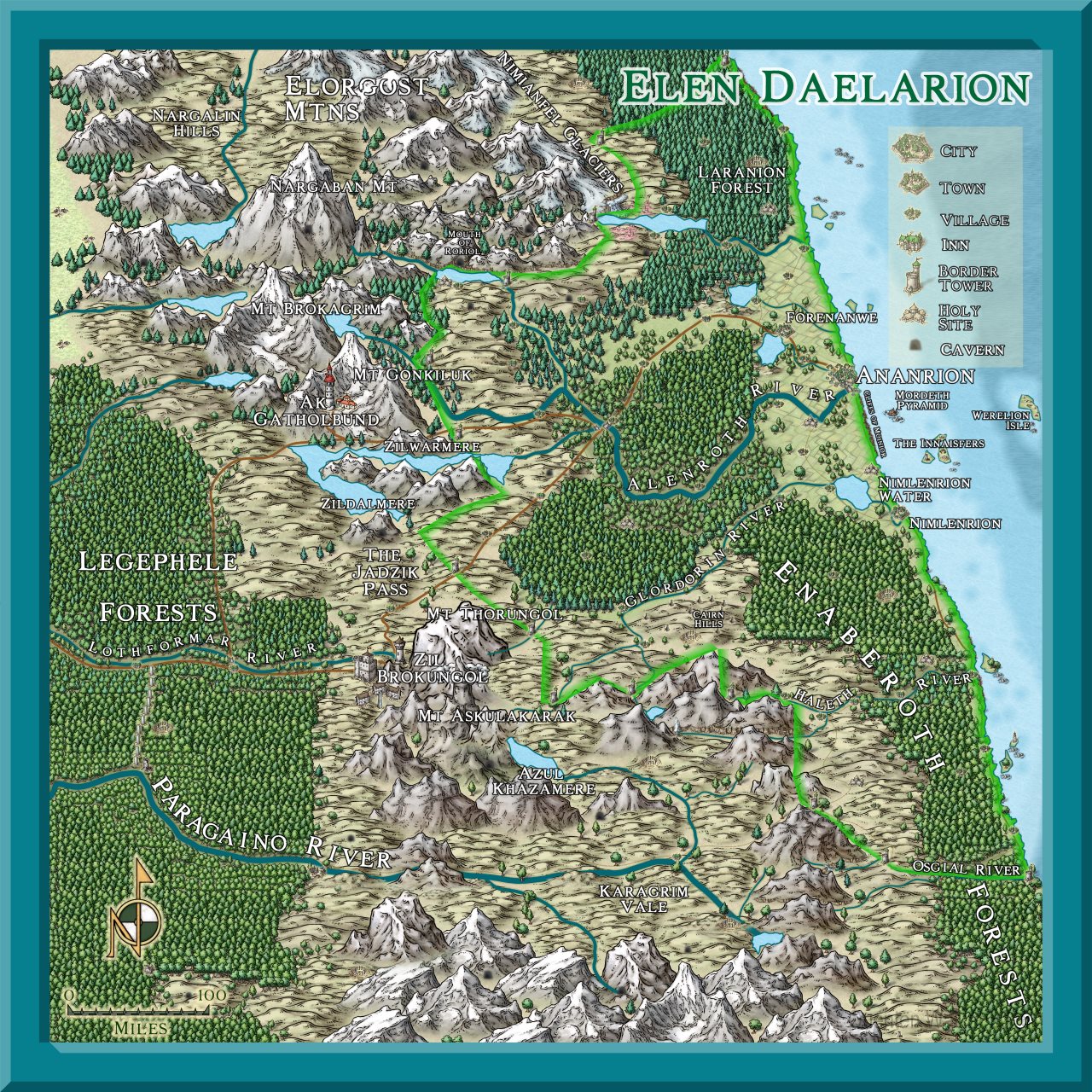 Nibirum Map: Elen Daelarion by Quenten Walker