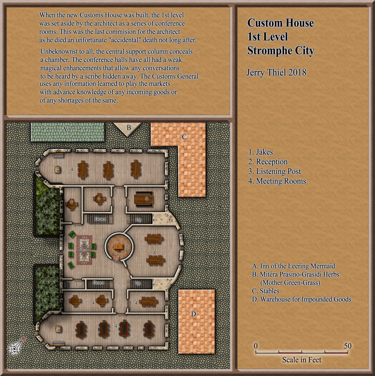 Nibirum Map: Stromphe Custom House 1st floor by Jerry Thiel