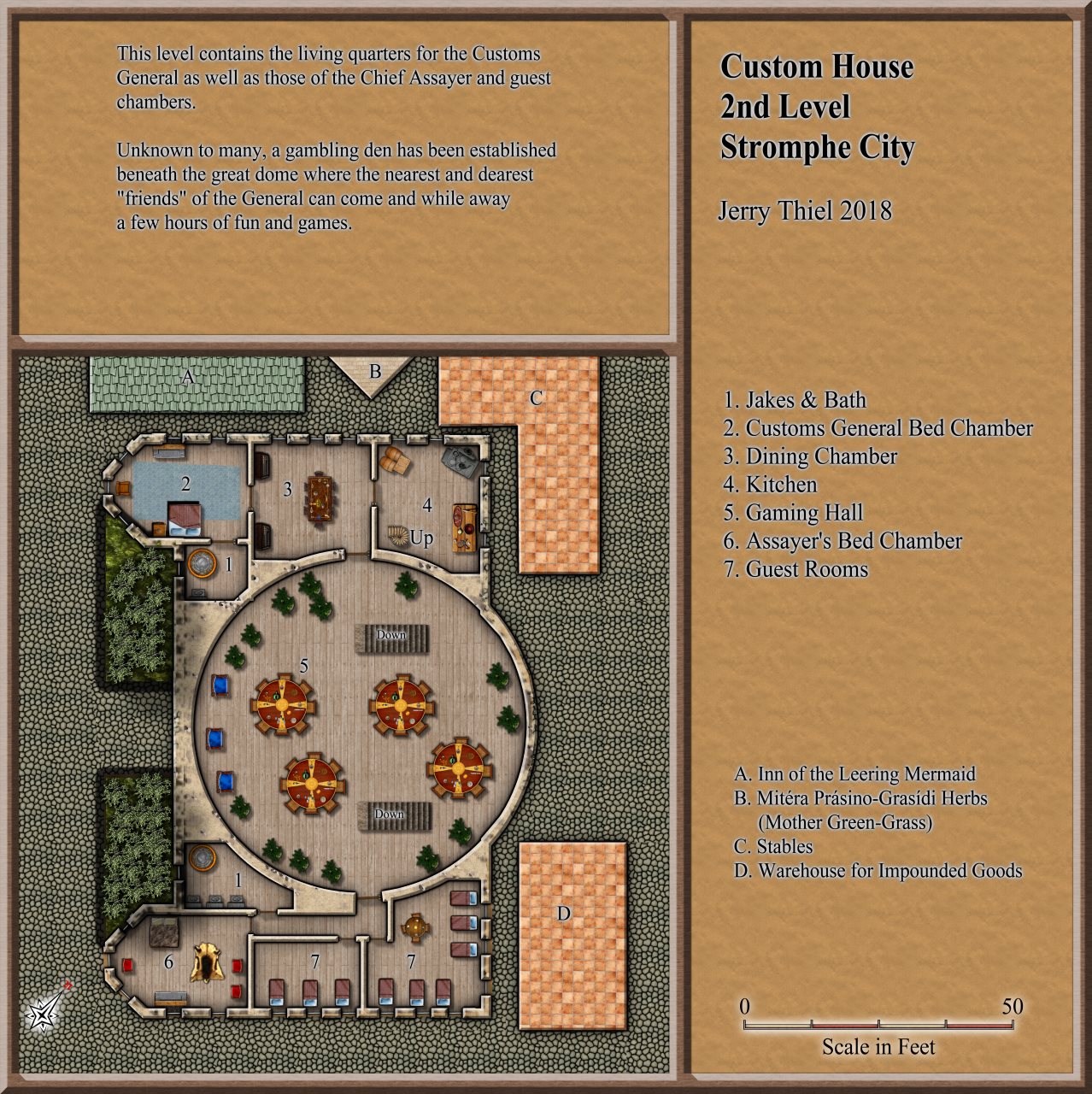 Nibirum Map: Stromphe Custom House 2nd floor by Jerry Thiel