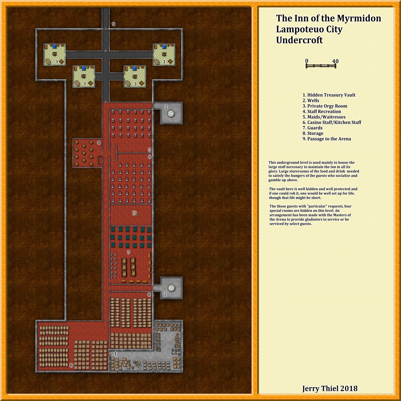 Nibirum Map: The Inn of the Myrmidon Underground by Jerry Thiel