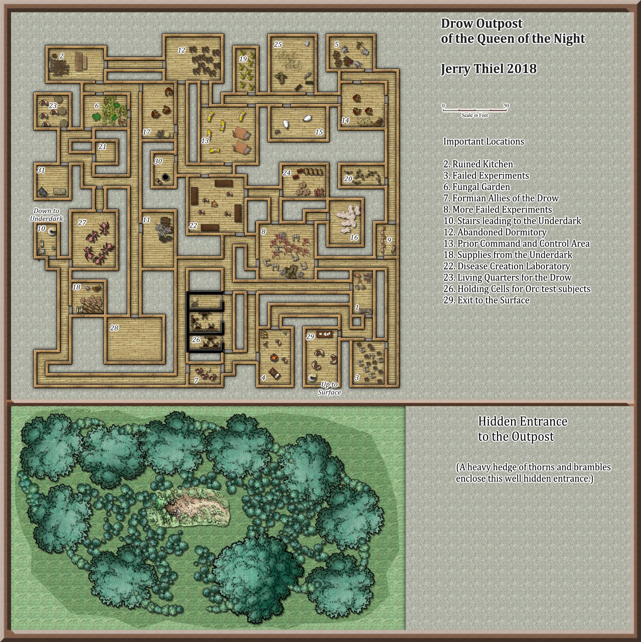 Nibirum Map: drow outpost by Jerry Thiel