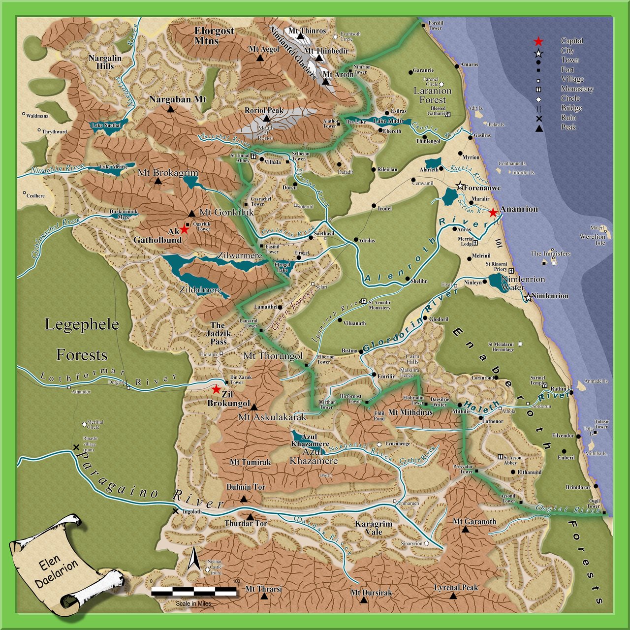 Nibirum Map: elen daelarion - fantasy realms by Quenten Walker