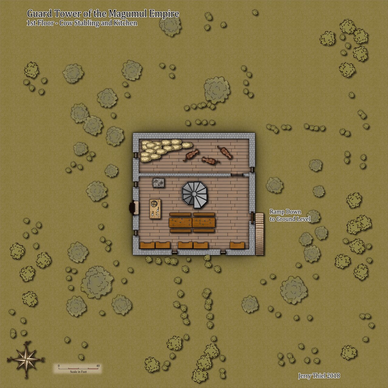 Nibirum Map: guard tower 1st floor by Jerry Thiel