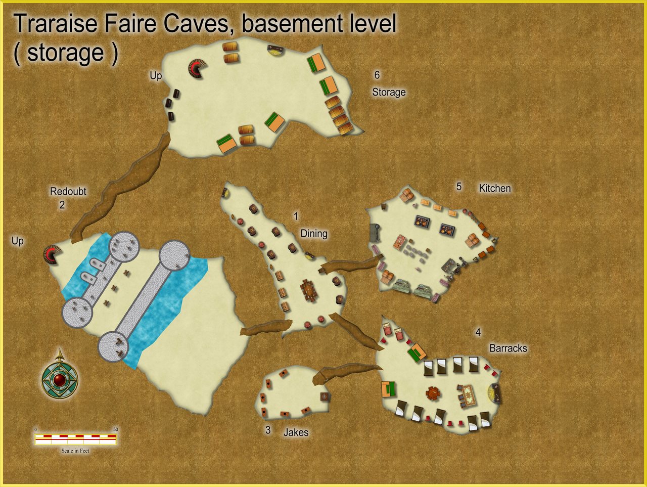 Nibirum Map: traraise faire caves basement level by JimP