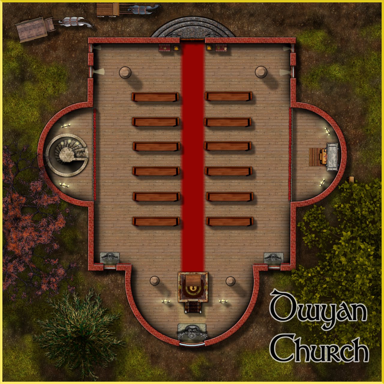 Nibirum Map: dwyan church by Lorelei