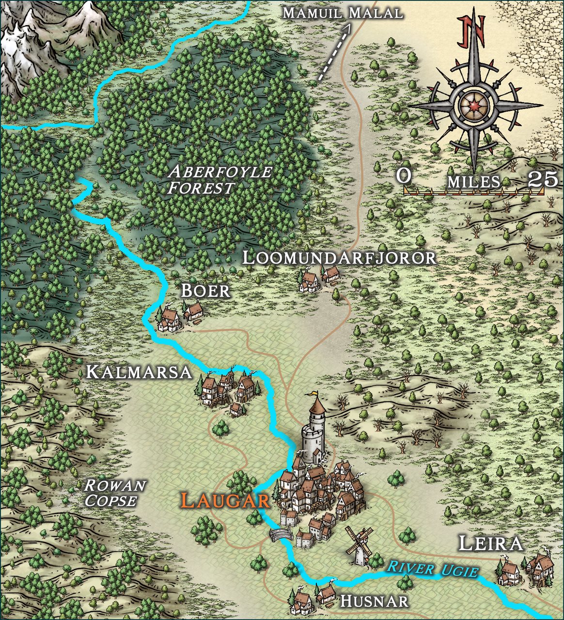 Nibirum Map: laugar environs by Ricko Hasche