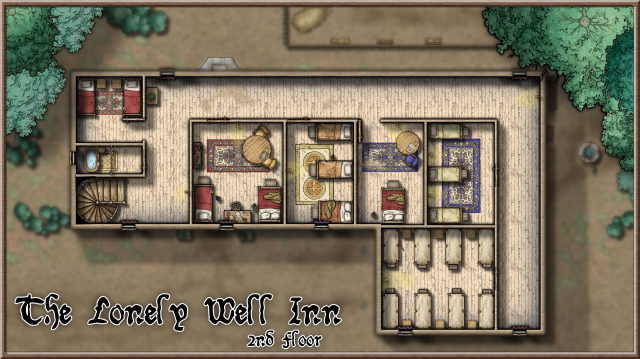 Nibirum Map: lonely well inn second floor by Lorelei