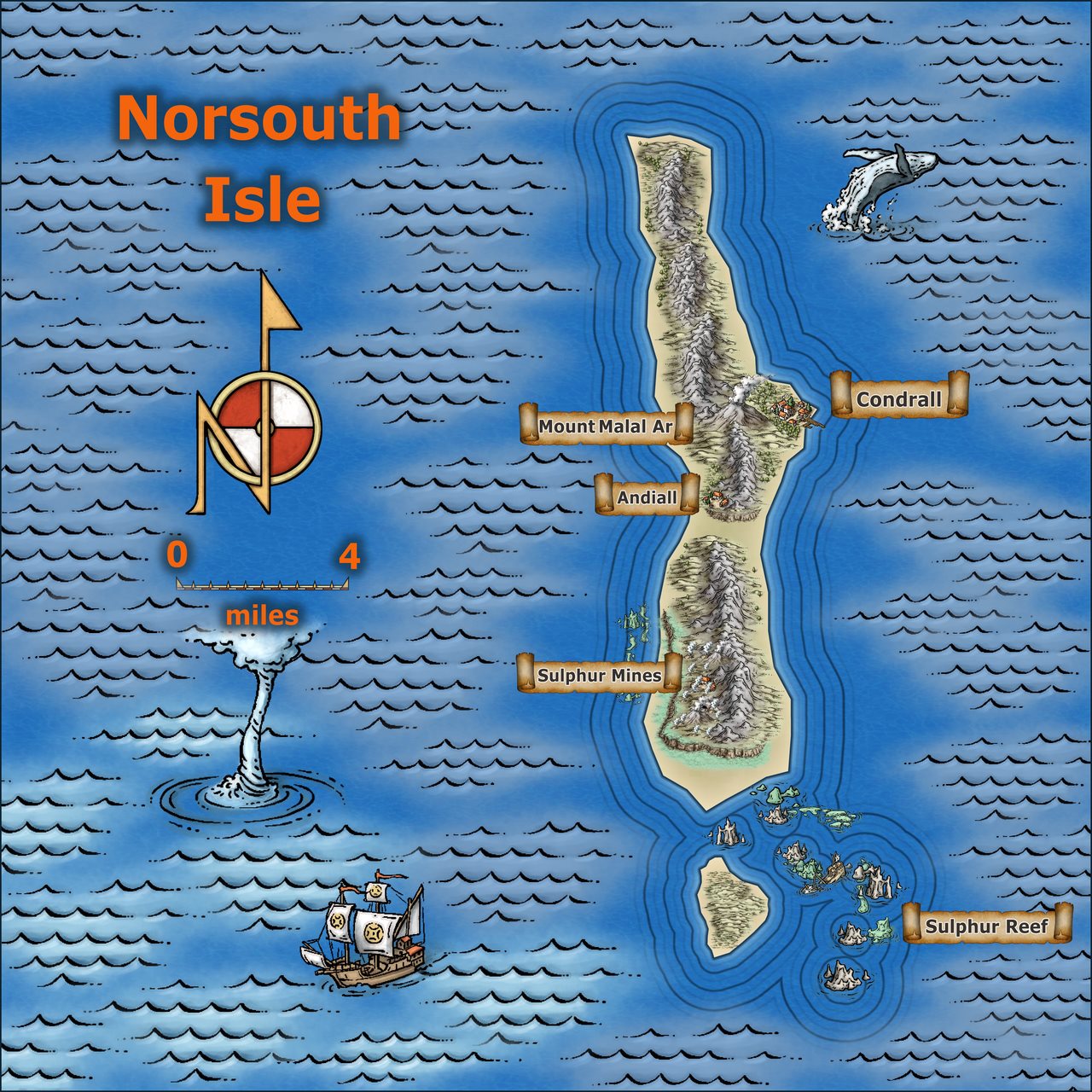 Nibirum Map: norsouth isle by Ricko Hasche