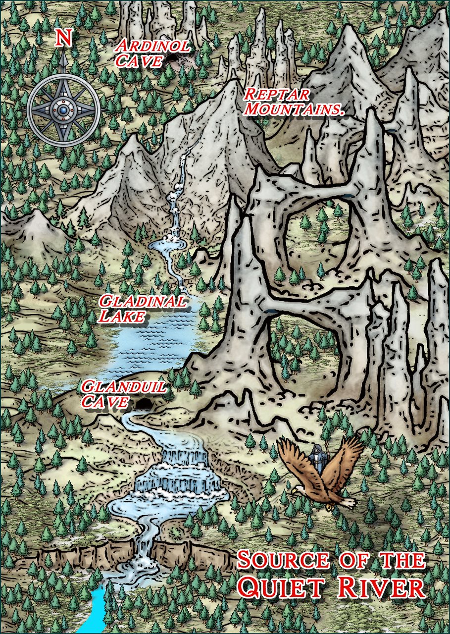Nibirum Map: source of the quiet river by Ricko Hasche