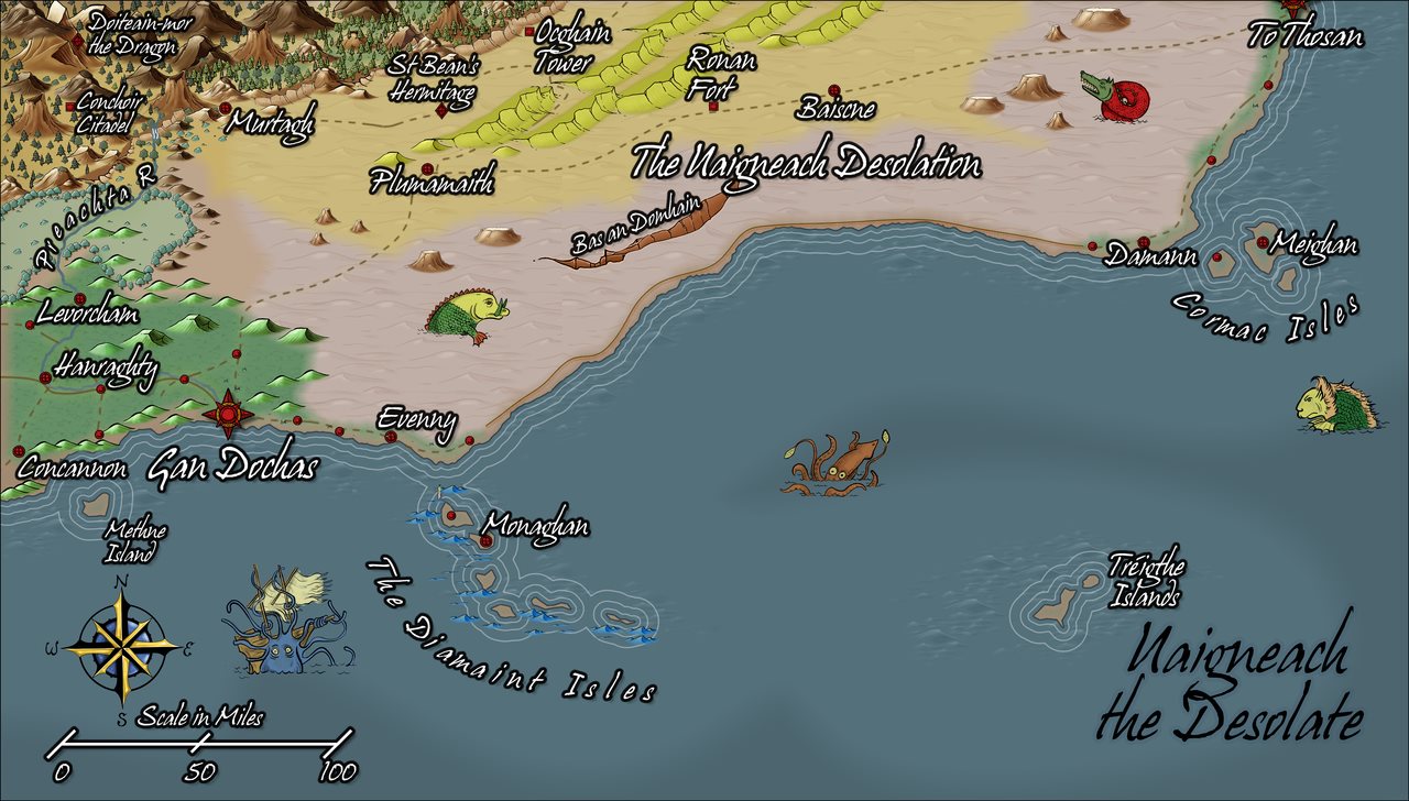 Nibirum Map: uaigneach the desolate by Quenten Walker