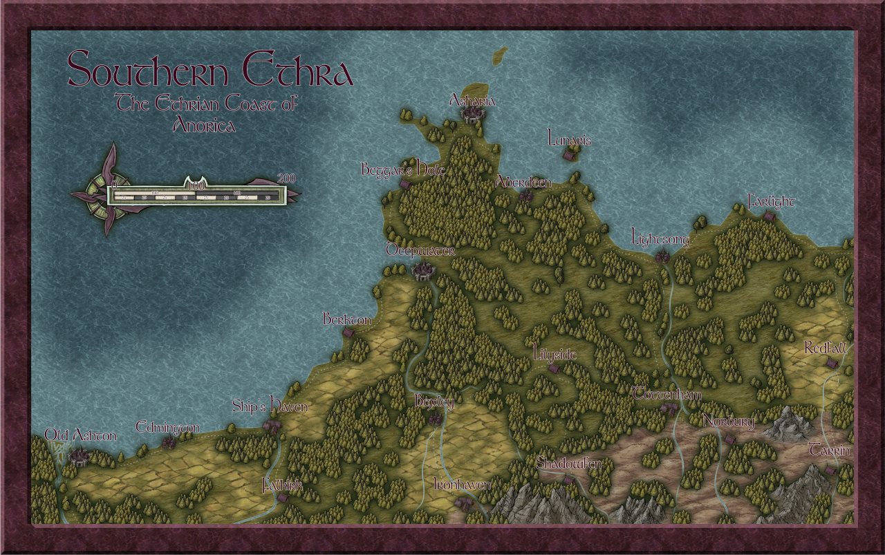 Nibirum Map: southern ethra by Louise (pixelkitteh)