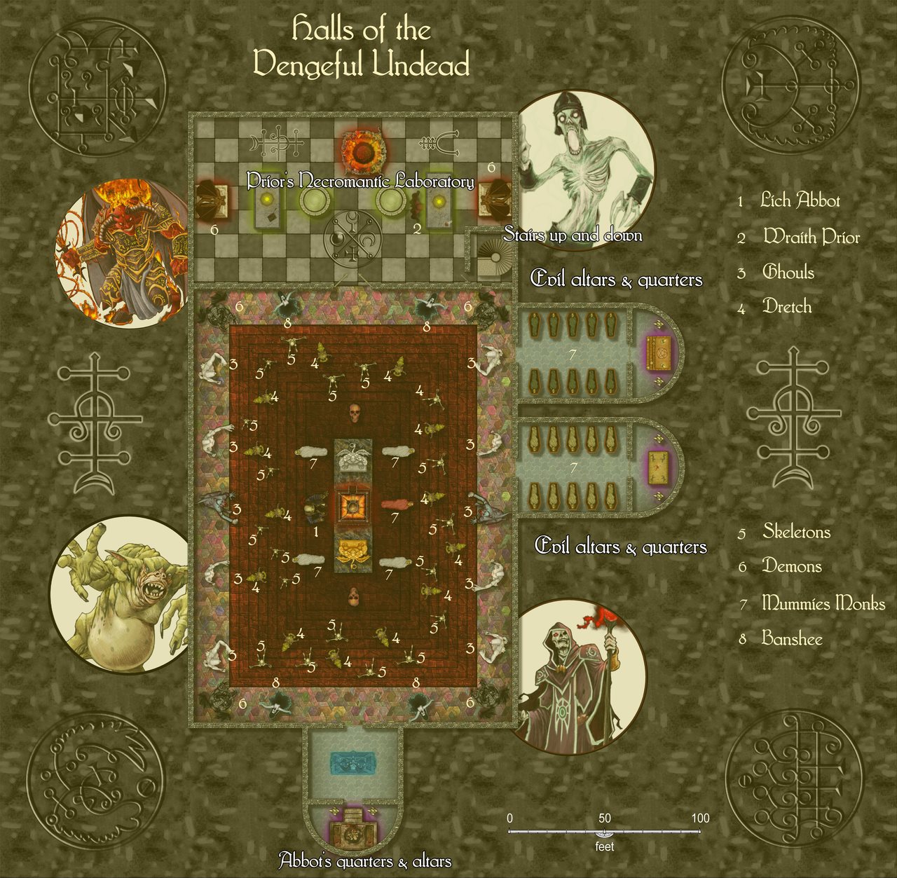 Nibirum Map: holy spiros monastery - halls of the vengeful undead by Quenten Walker