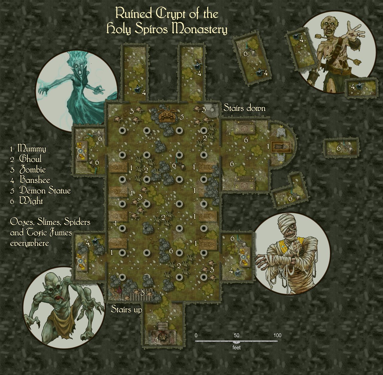 Nibirum Map: holy spiros monastery - ruined crypt by Quenten Walker