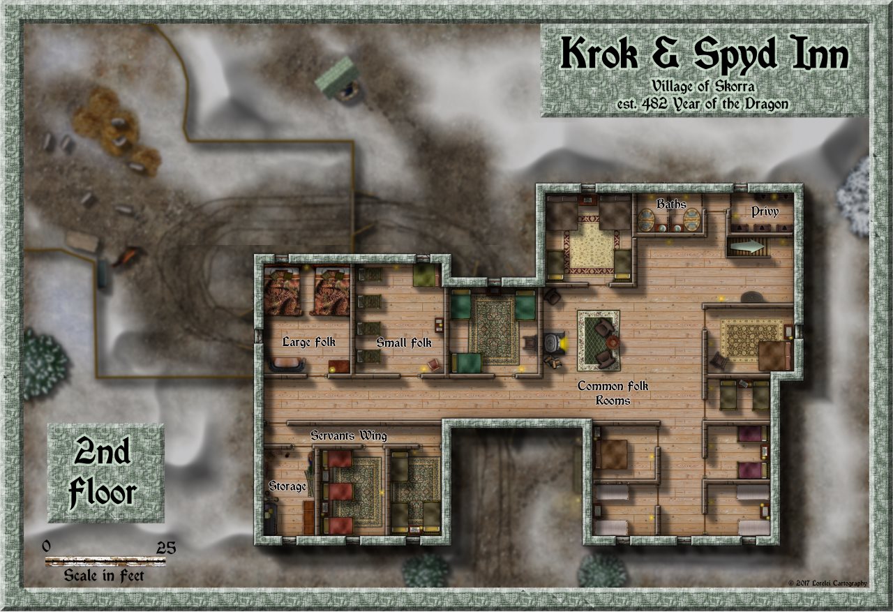 Nibirum Map: krok & spyd inn 2nd floor by Lorelei
