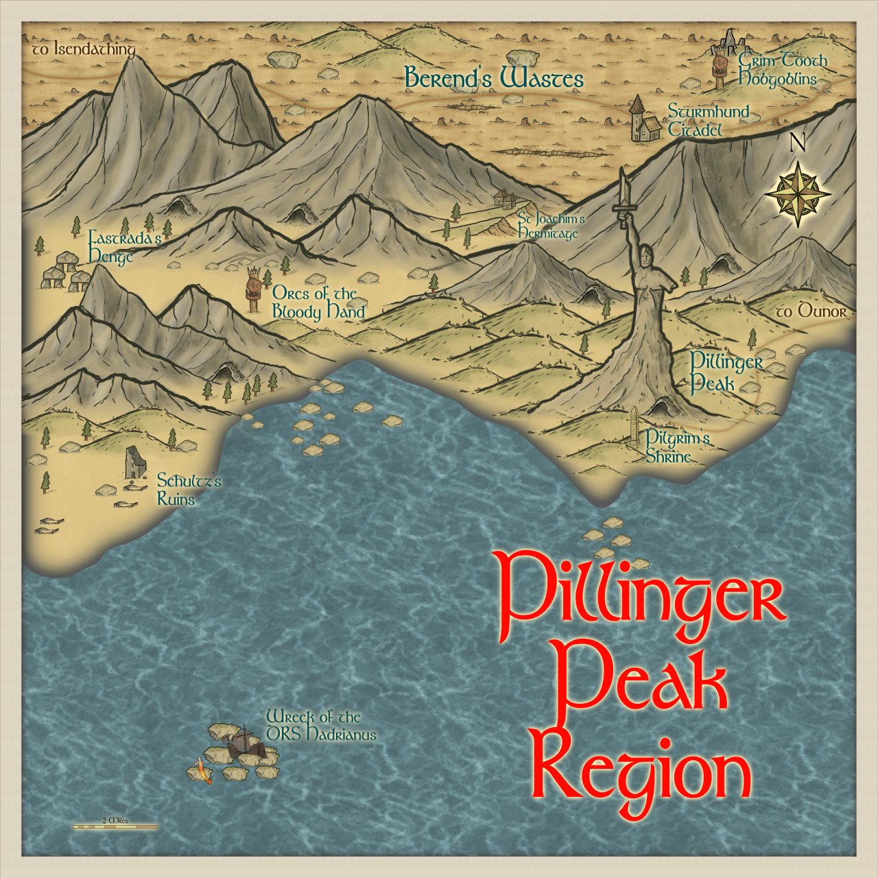 Nibirum Map: pillinger peak region by Quenten Walker