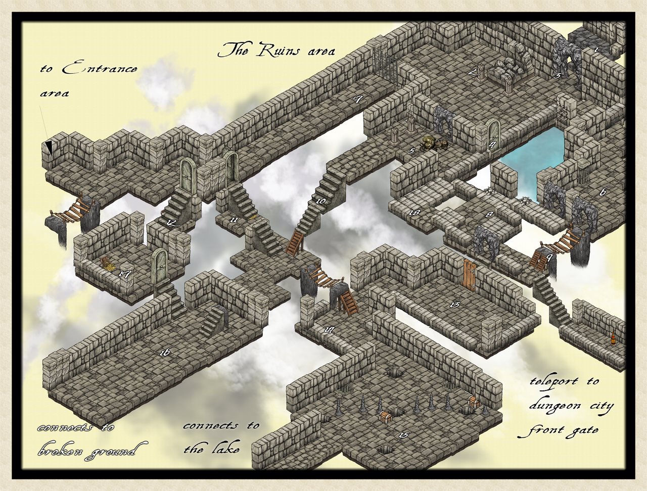 Nibirum Map: dungeon city ruins by JimP