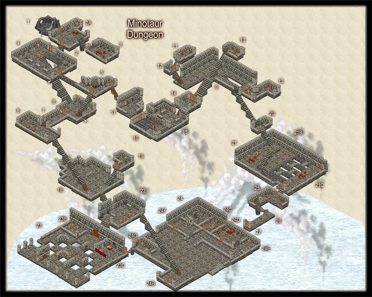 Nibirum Map: minotaur dungeon by JimP
