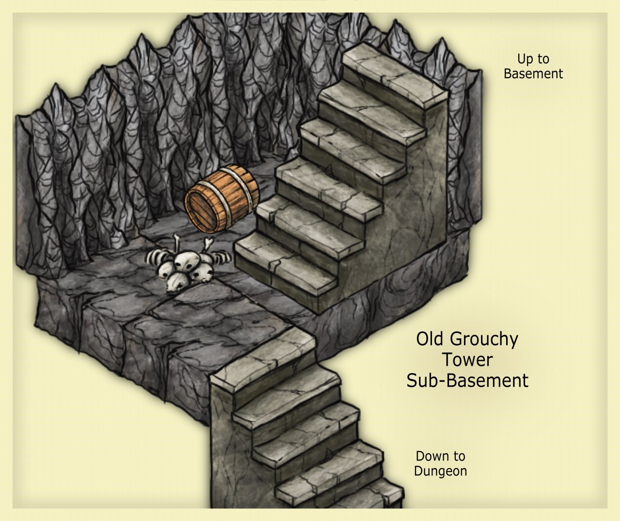 Nibirum Map: old grouchy tower sub basement by JimP