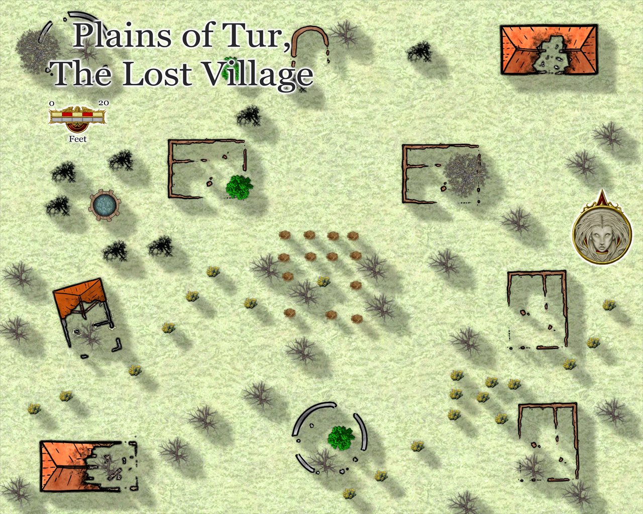 Nibirum Map: plains of tur - lost village by JimP
