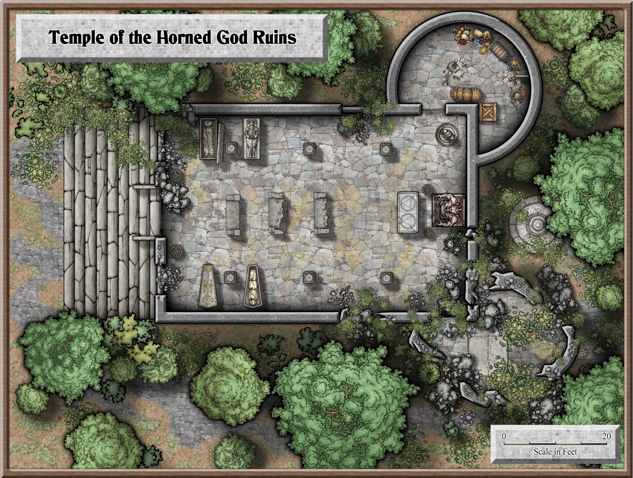 Nibirum Map: temple of the horned god by Lorelei