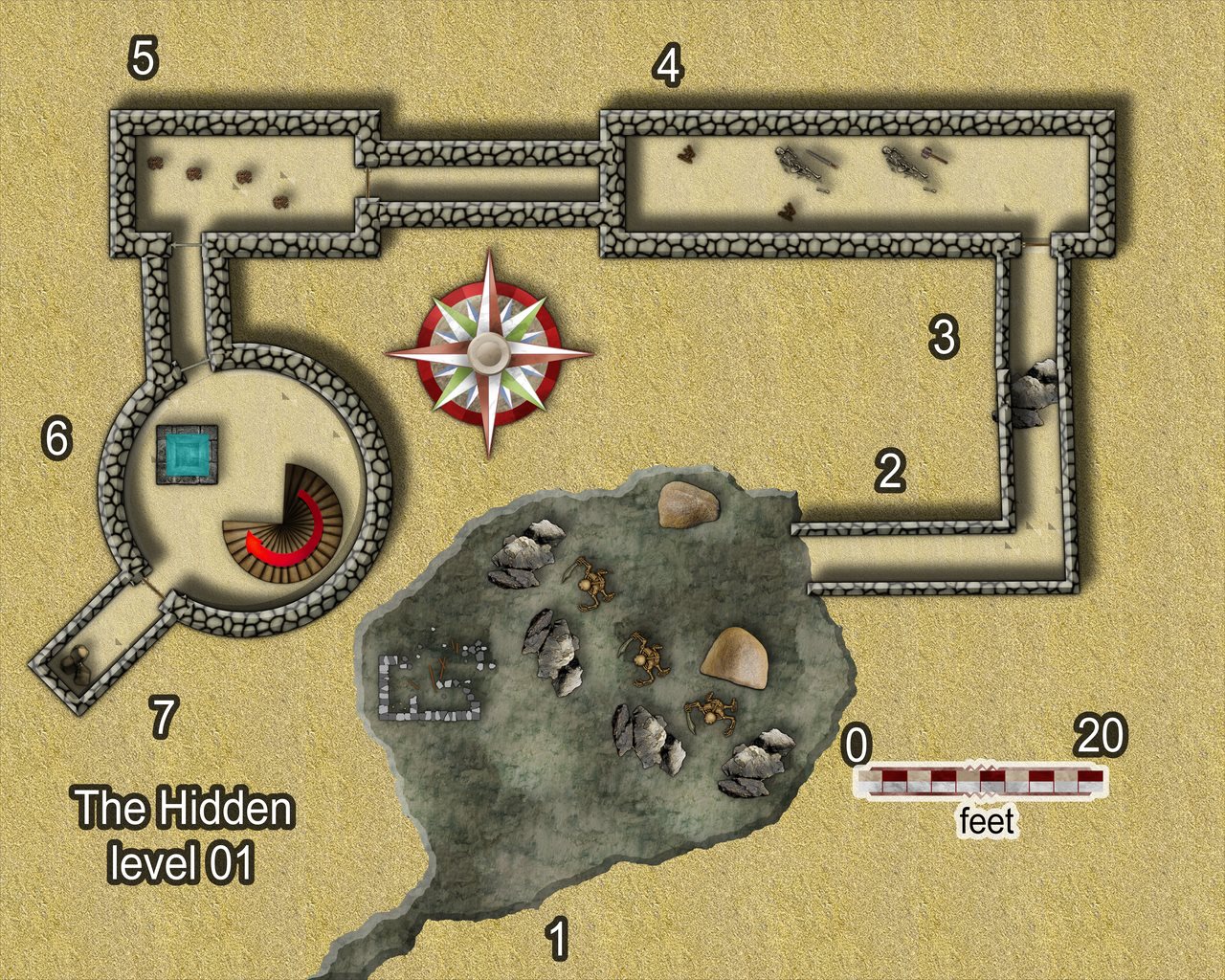 Nibirum Map: the hidden - level 1 by JimP