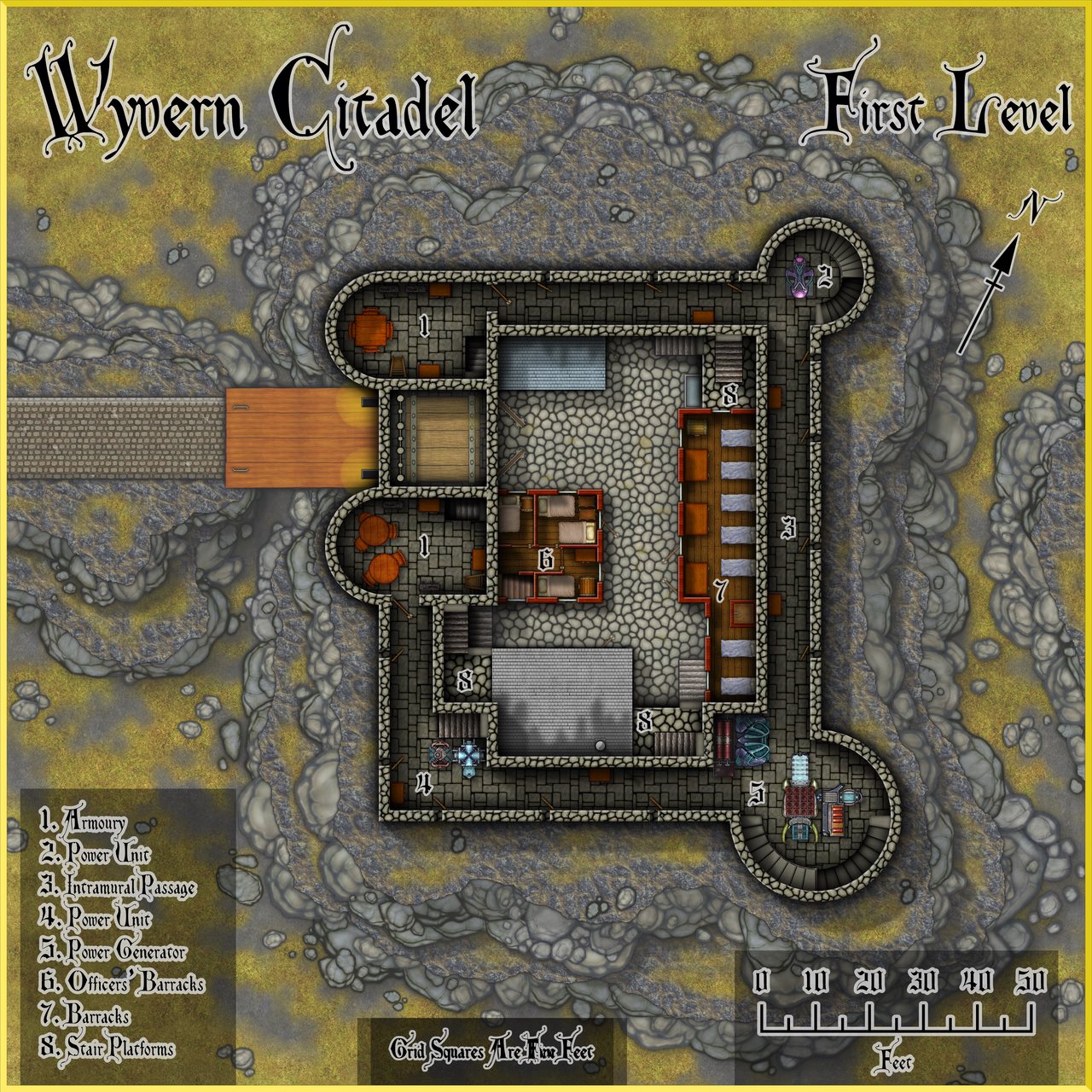 Nibirum Map: wyvern citadel - first level by Wyvern