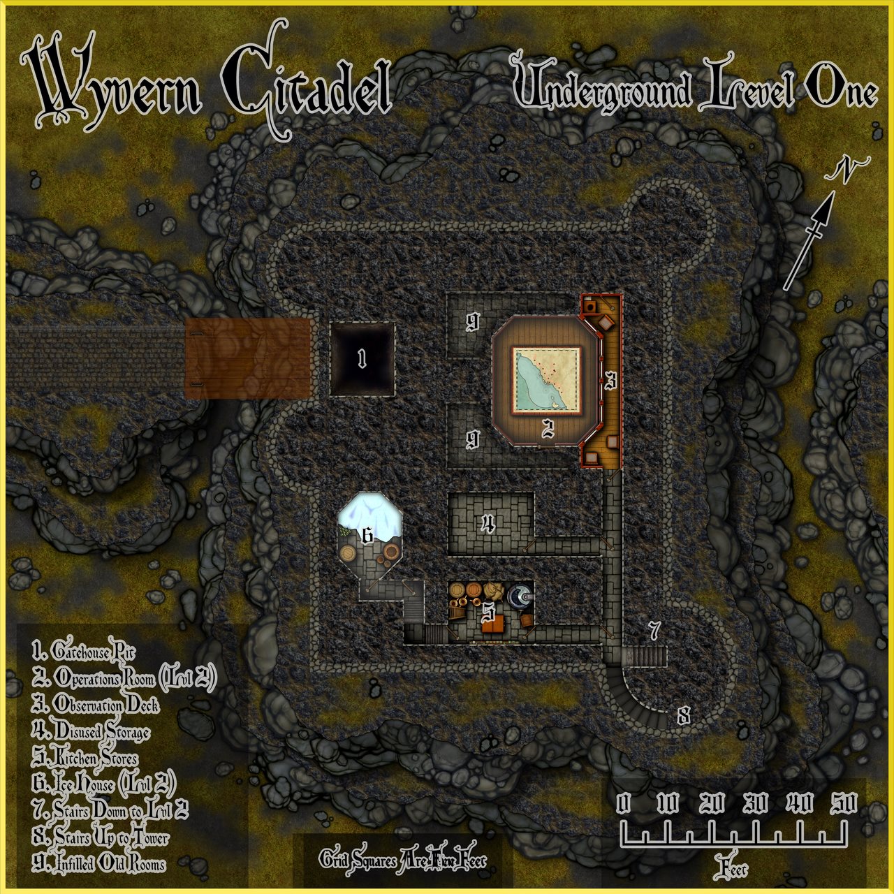 Nibirum Map: wyvern citadel - underground level one by Wyvern