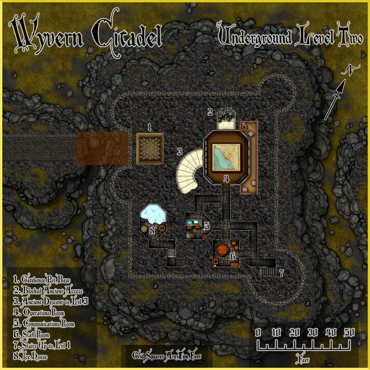Nibirum Map: wyvern citadel - underground level two by Wyvern