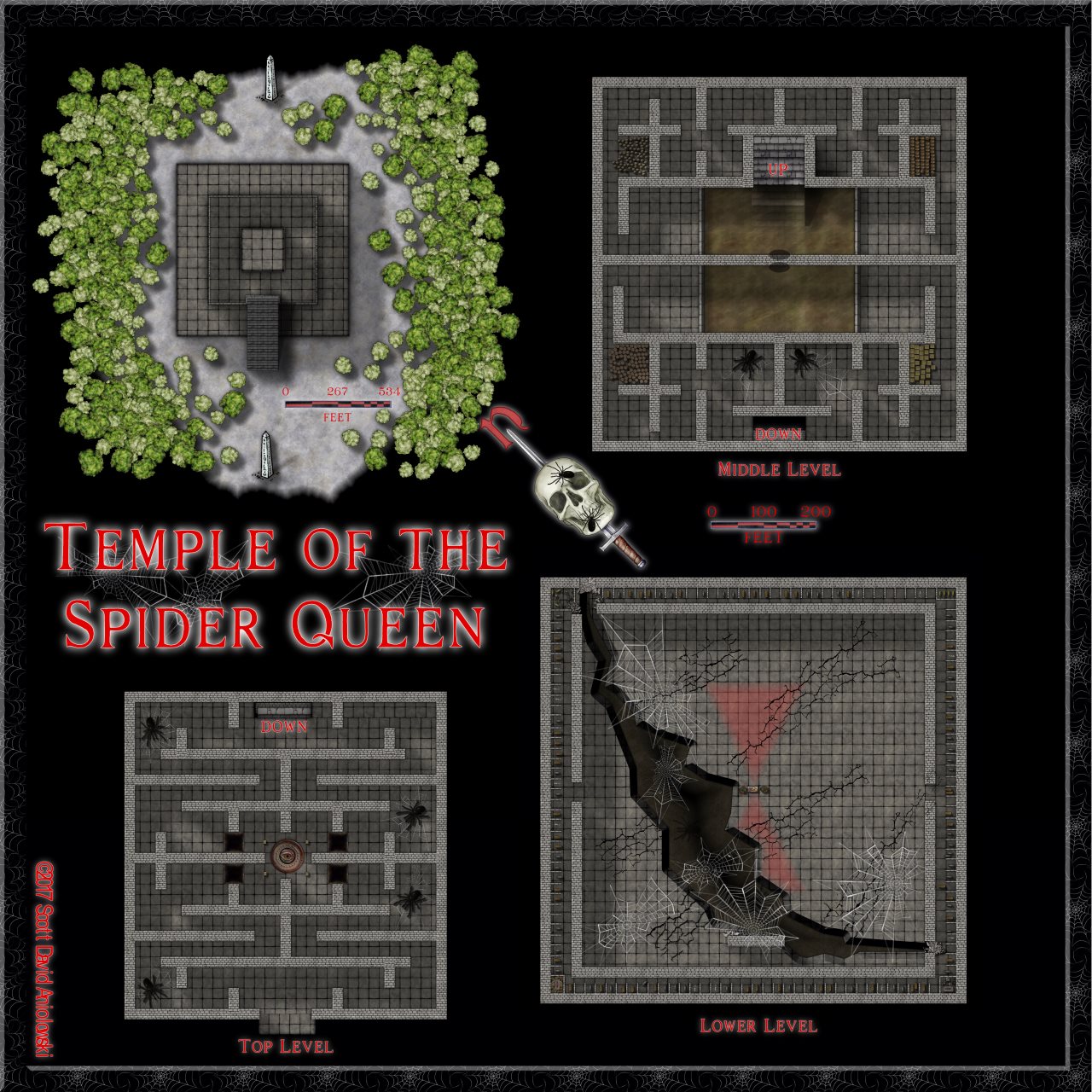Nibirum Map: temple of the spider queen by ScottA