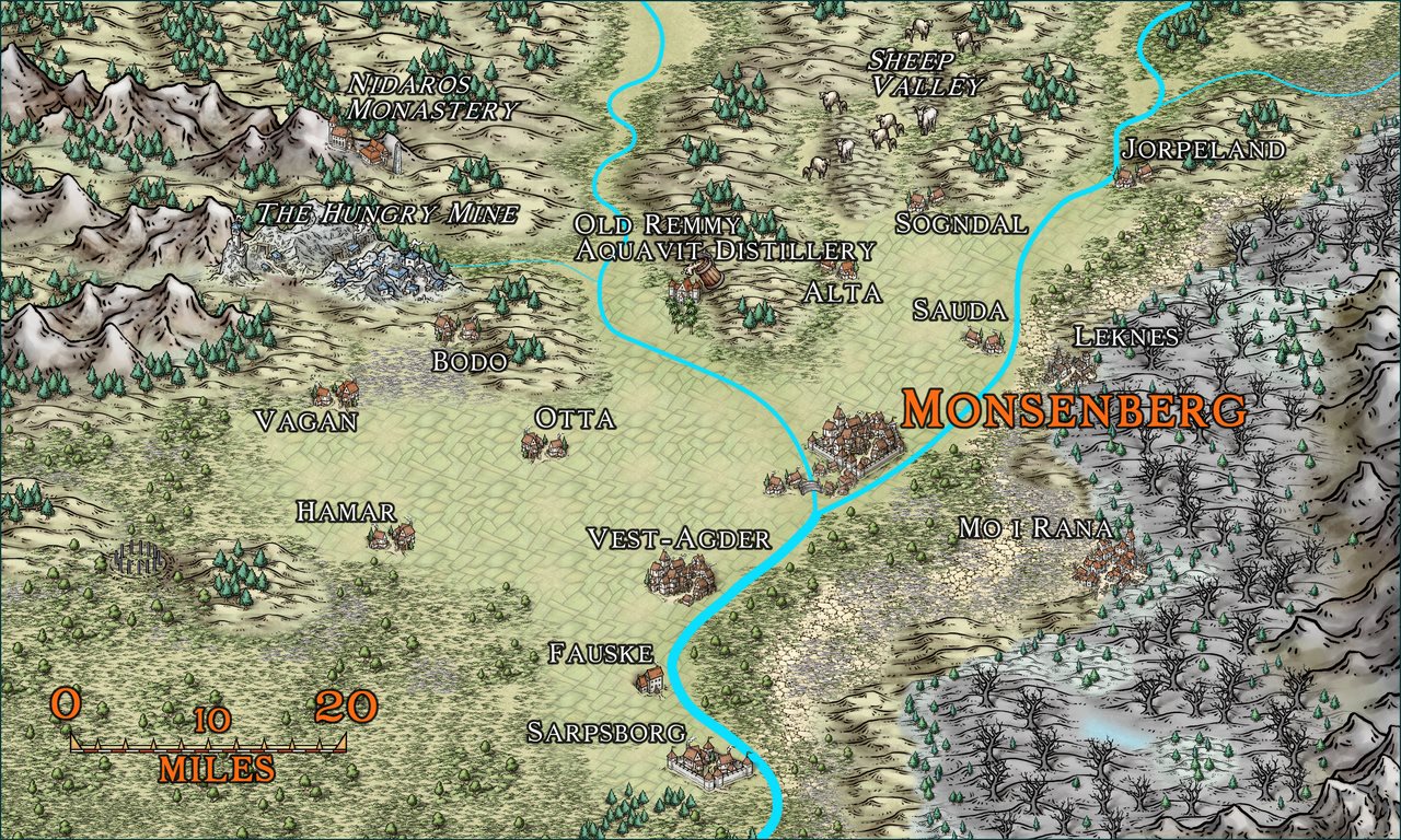 Nibirum Map: monsenberg environs by Ricko Hasche