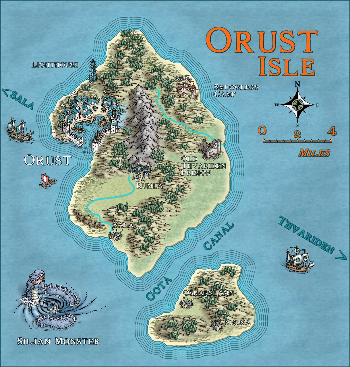 Nibirum Map: orust isle by Ricko Hasche