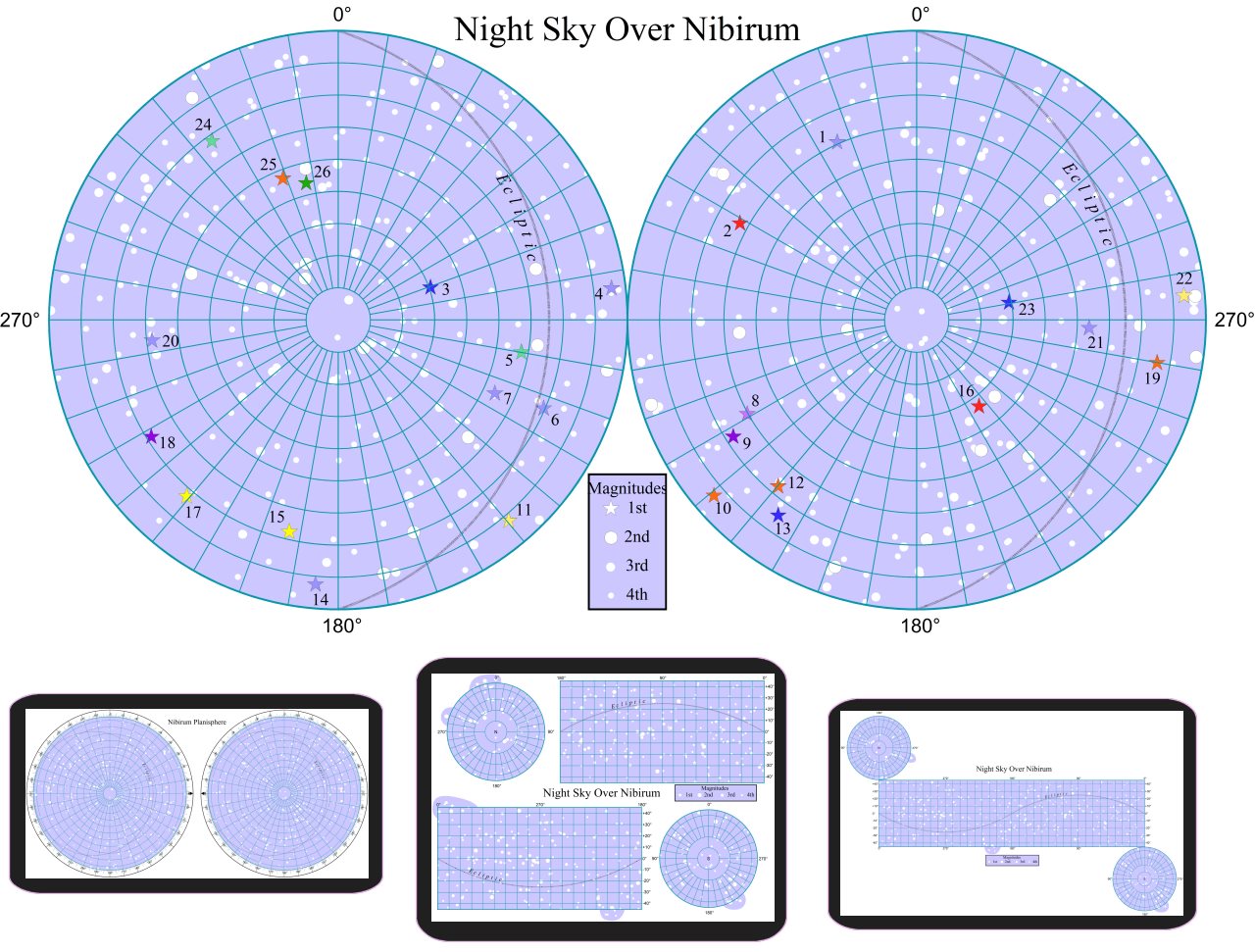 Nibirum Map: Star Map - Twin Hemispheres by Wyvern